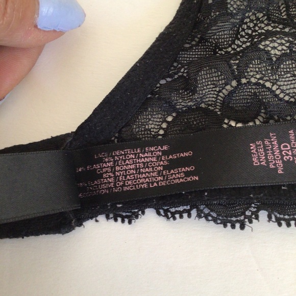 VICTORIAS SECRET DREAM ANGELS PUSH UP BRA SATIN AND LACE SIZE 32D - Picture 11 of 16